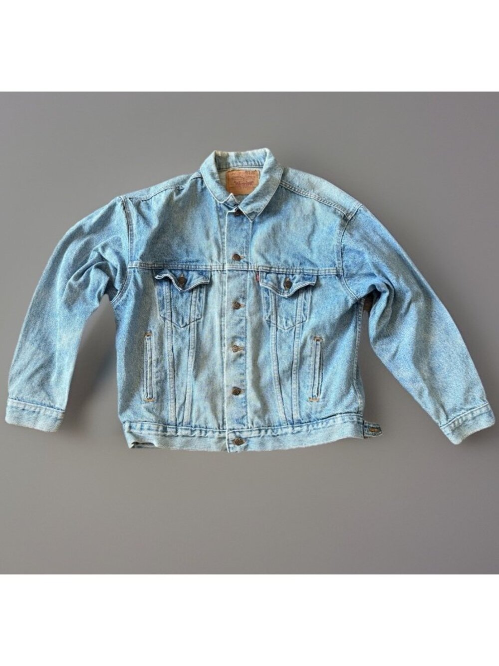 Vintage Levi's Men's Trucker Denim Jacket Red Tag‎ 70507 4890 Sz Large USA Made